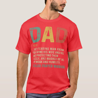 Mens Fathers Day For Dad Christian Dad Definition Tシャツ