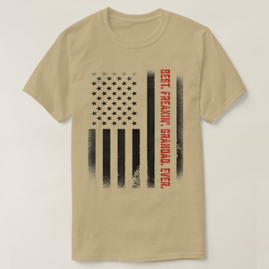 Mens Fathers Day Gift Tee Best Freakin Grandad Ev Tシャツ (デザイン正面)