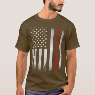 Mens Fathers Day Gift Tee  World's Best Granddad E Tシャツ