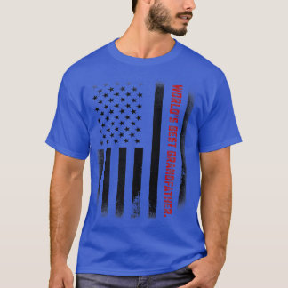 Mens Fathers Day Gift Tee  World's Best Grandfathe Tシャツ