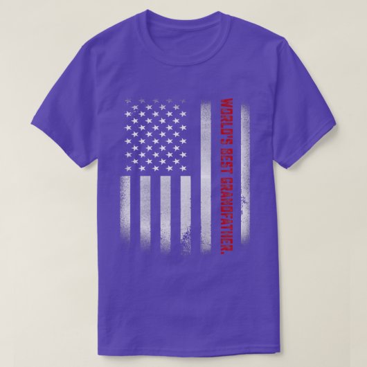 Mens Fathers Day Gift Tee  World's Best Grandfathe Tシャツ (デザイン正面)