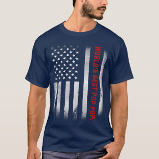 Mens Fathers Day Gift Tee  World's Best Pop Pop Ev Tシャツ