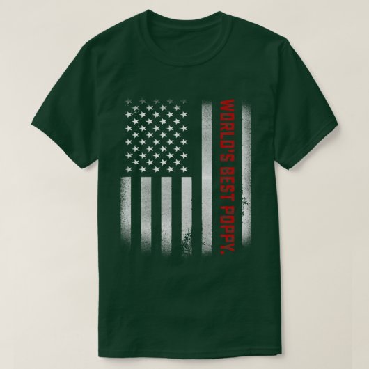 Mens Fathers Day Gift Tee World's Best Poppy Ever Tシャツ (デザイン正面)