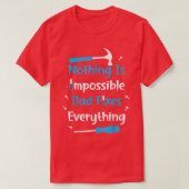 Mens Father's Day Nothing Is Impossible Dad Fies E Tシャツ (デザイン正面)