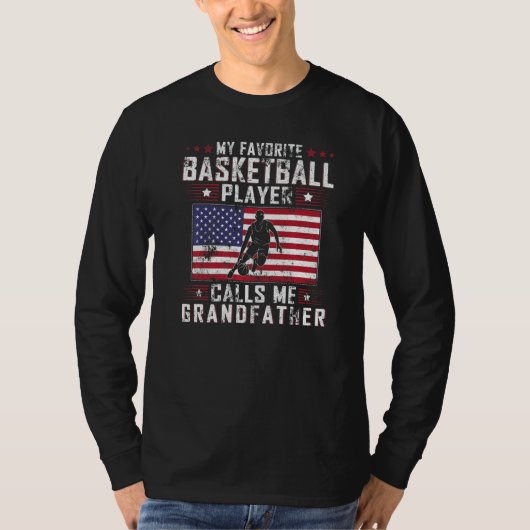 Mens Favorite Basketball Player Calls Me Grandfath Tシャツ (正面)