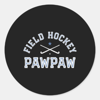 Mens Field Hockey Pawpaw Proud Sports Papa Grandfa ラウンドシール