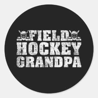 Mens Field Hockey Sports Lover Field Hockey Grandp ラウンドシール