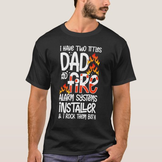 Mens Fire Alarm Installer Systems Technician House Tシャツ (正面)