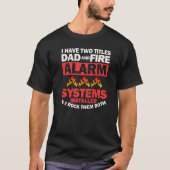 Mens Fire Alarm Installer Systems Technician House Tシャツ (正面)