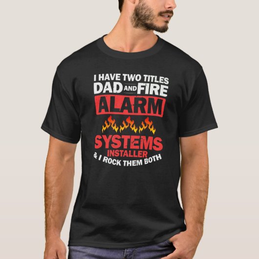 Mens Fire Alarm Installer Systems Technician House Tシャツ (正面)