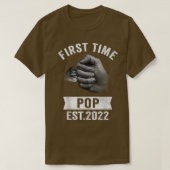 Mens First Time Pop Est 2022 , Funny Pregnancy Ann Tシャツ (デザイン正面)