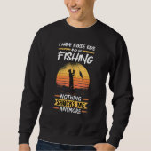 Mens Fisherman I Have Three Kids And Go Fishing Ba スウェットシャツ (正面)