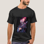 men's flaming rock skeleton tシャツ (正面)