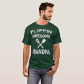 Mens Flippin Awesome Grandpa Fun Cooking BBQ Tシャツ (正面フル)