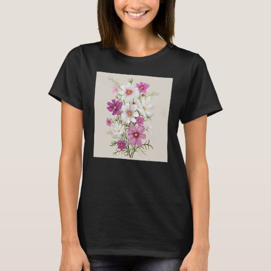 Mens flowers blossom floral flower bouquet flowers tシャツ (正面)