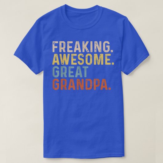 Mens Freaking Awesome Great Grandpa Funny Grandfat Tシャツ (デザイン正面)