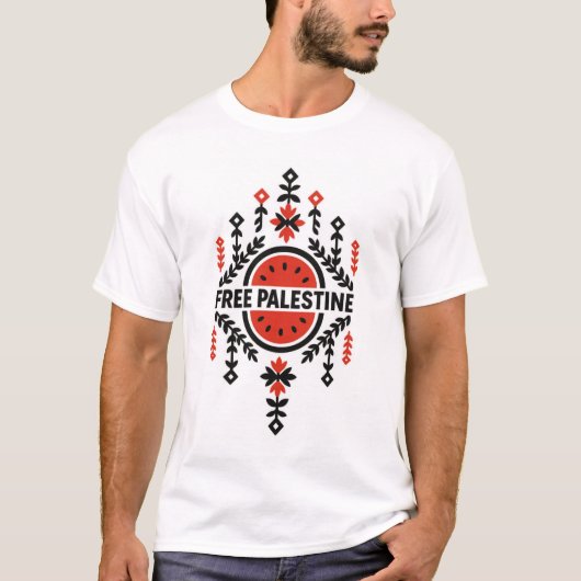 Men's Free Palestine Tシャツ (正面)