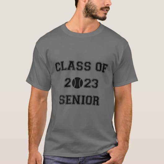 Mens FUN CLASS OF 2023 SENIOR HIGH SCHOOL BASEBALL Tシャツ (正面)