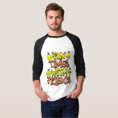 Men's "Fun Times" Retro Raglan Tee - Baseball Styl Tシャツ (正面フル)