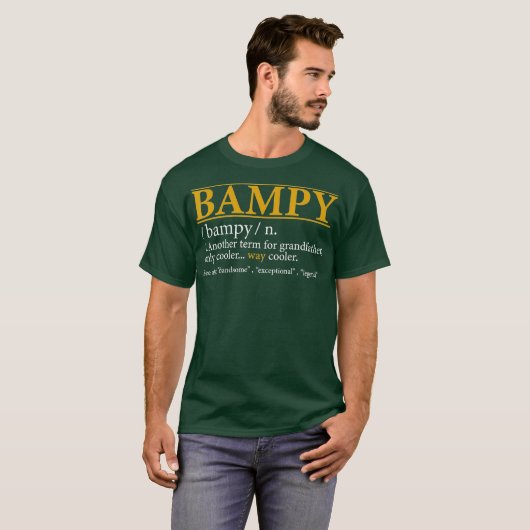 Mens Funny BAMPY definition Fathers day gift Tシャツ (正面フル)