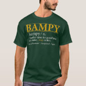 Mens Funny BAMPY definition Fathers day gift Tシャツ (正面)