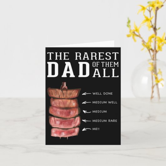 Mens Funny Bbq Rarest Best Dad Grill Barbecue Fath カード (黄色い花)