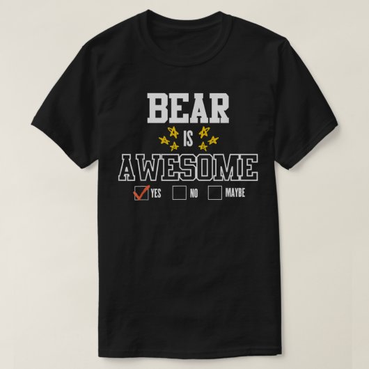 Mens Funny BEAR Is Awesome - First Name BEAR Tシャツ (デザイン正面)