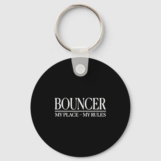 Mens Funny Cky Bouncer Design I Strict Security Gu キーホルダー (正面)