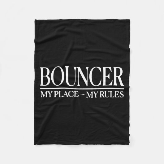 Mens Funny Cky Bouncer Design I Strict Security Gu フリースブランケット (正面)
