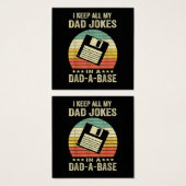 Mens Funny dad Jokes in dad-a-Base (正面&裏面)