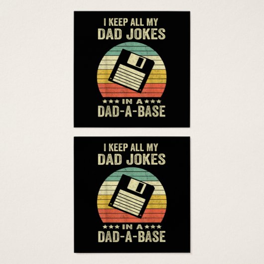 Mens Funny dad Jokes in dad-a-Base (正面&裏面)