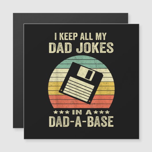 Mens Funny dad Jokes in dad-a-Base (正面/裏面)
