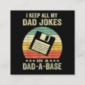 Mens Funny dad Jokes in dad-a-Base エンクロージャーカード (正面)