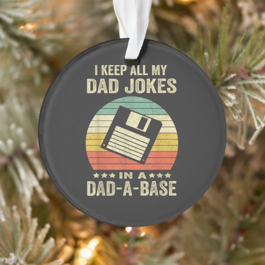 Mens Funny dad Jokes in dad-a-Base オーナメント (ツリー)