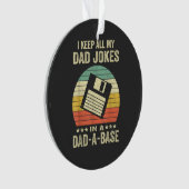 Mens Funny dad Jokes in dad-a-Base オーナメント (正面)