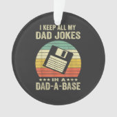 Mens Funny dad Jokes in dad-a-Base オーナメント (正面)