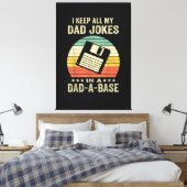 Mens Funny dad Jokes in dad-a-Base キャンバスプリント (インサイチュ (寝室))