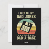Mens Funny dad Jokes in dad-a-Base シーズンカード (裏面)