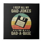 Mens Funny dad Jokes in dad-a-Base タイル (正面)