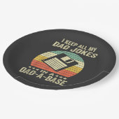 Mens Funny dad Jokes in dad-a-Base ペーパープレート (アングル)