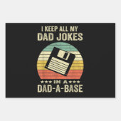 Mens Funny dad Jokes in dad-a-Base ラッピングペーパーシート (正面3)