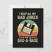 Mens Funny dad Jokes in dad-a-Base 案内状 (正面)