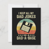 Mens Funny dad Jokes in dad-a-Base 案内状 (裏面)