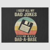 Mens Funny dad Jokes in dad-a-Base 薄葉紙 (正面)