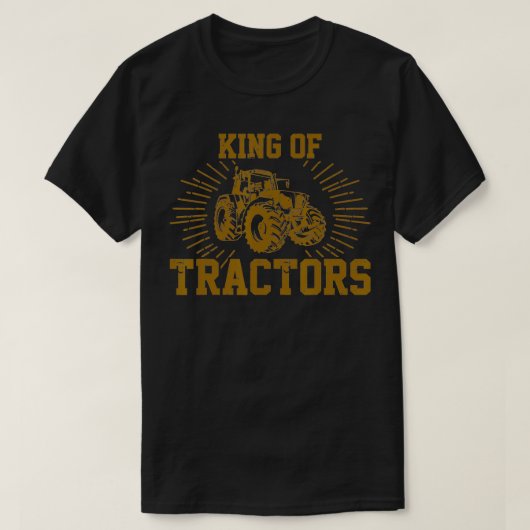 Mens Funny Farmer Quote King Of Tractors Farming  Tシャツ (デザイン正面)