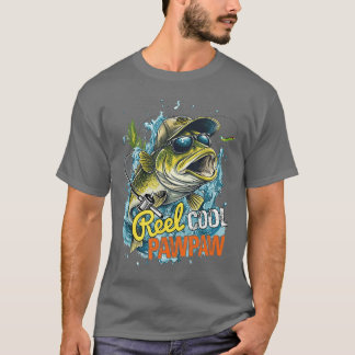 Mens Funny Fathers Day Vintage Fishing Reel Cool P Tシャツ