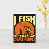 Mens Funny Fishing Quotes Joke Sarcasm  カード (黄色い花)