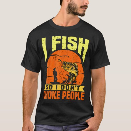 Mens Funny Fishing Quotes Joke Sarcasm  Tシャツ (正面)