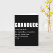 Mens Funny Grandude Cool Grandpa Novelty  カード (黄色い花)