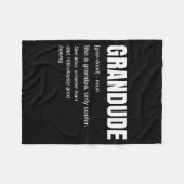 Mens Funny Grandude Cool Grandpa Novelty  フリースブランケット (正面(横))